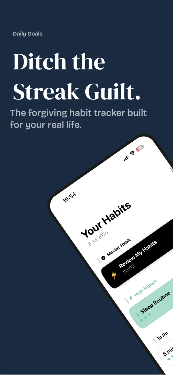 Ditch the streak guilt: the LazyHabits Today list